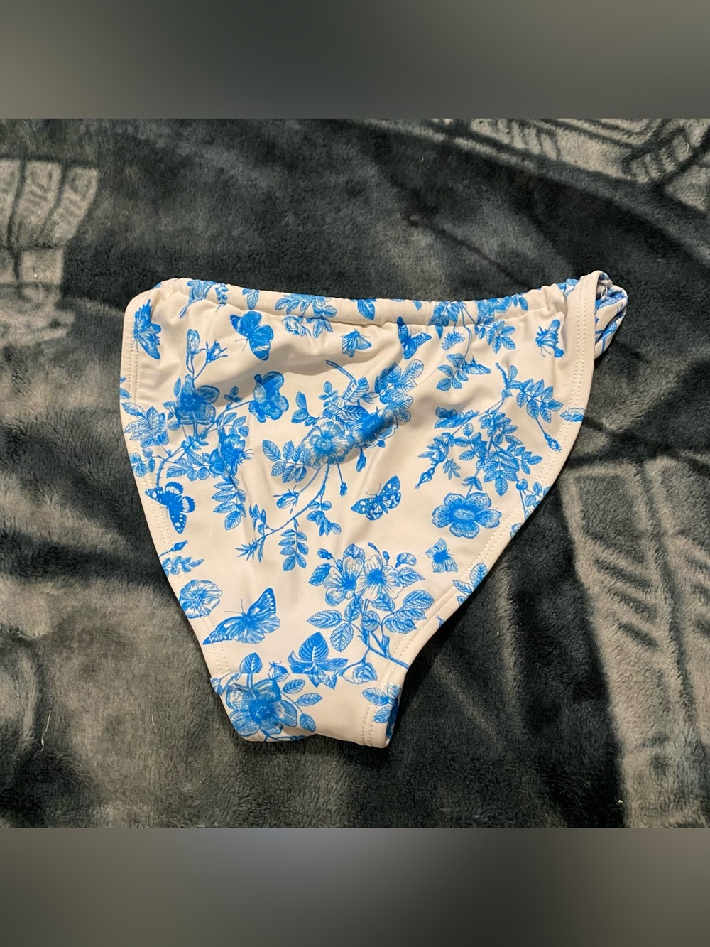 wild fable White Bikini Bottoms with Blue Floral Print